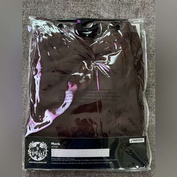 Spirit Monk Costume with Hood & Cross - Picture 4 of 4